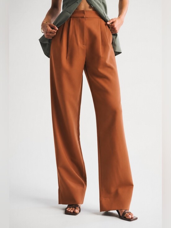 Abercrombie & Fitch Pants - ❤️ ABERCROMBIE & FITCH SLOANE TAILORED HIGH RISE PLEATED WIDE LEG PANTS, LARGE